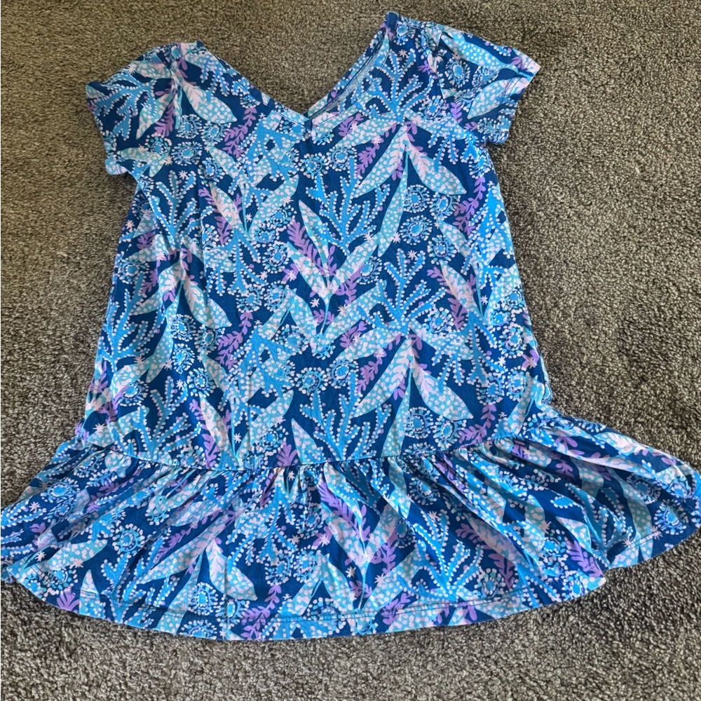 Lilly Pulitzer Blue and Purple Floral Dress